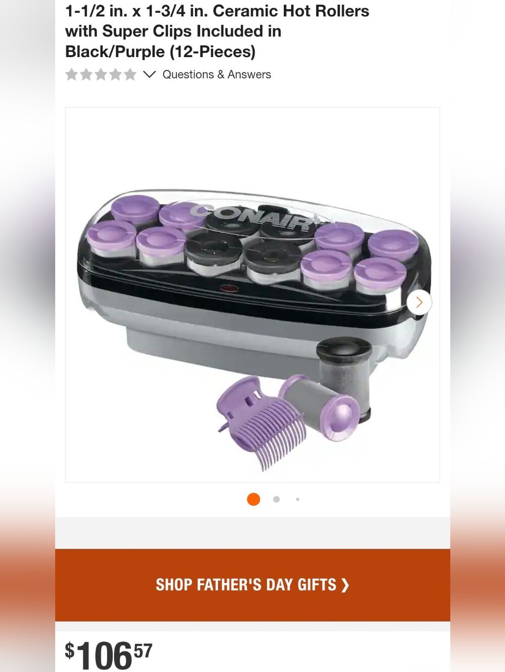 Conair Custom Curls & Waves Ceramic Hot Rollers (12-Piece Set + 12 Clips)